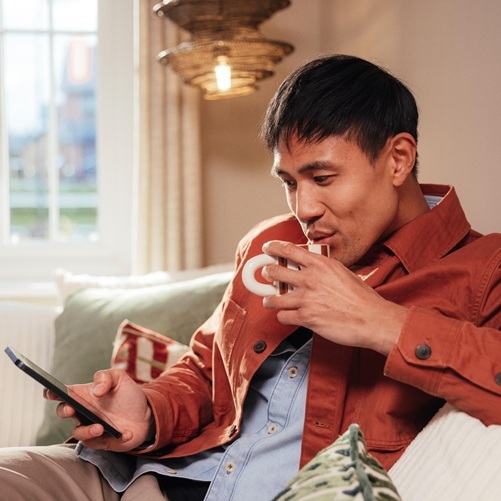 Man on mobile booking appointment